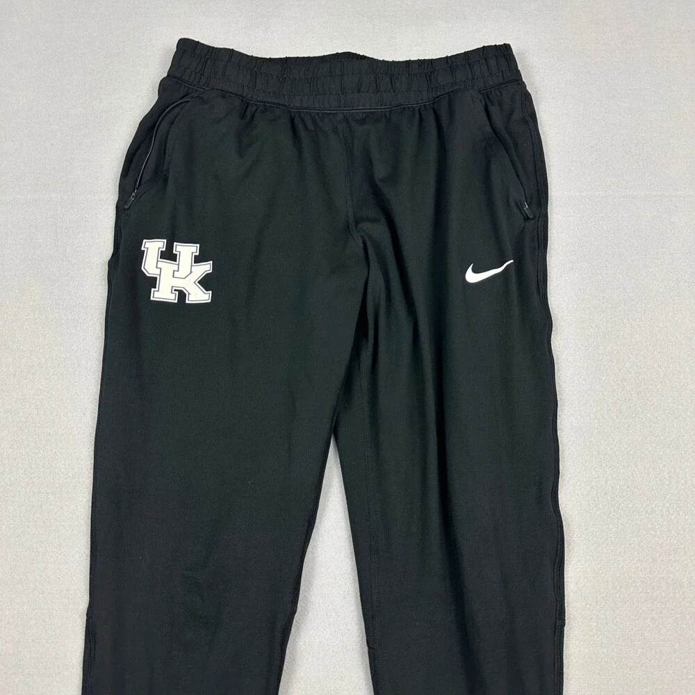 Kentucky Wildcats Pants Men Medium Black Solid Nike Dri Fit Pockets NCAA M